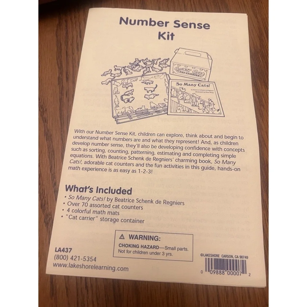 Lakeshore Learning Number Sense Kit LA437 NEW Complete So Many Cats Math Kit '85
